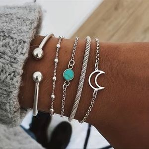 Simple Chain Bracelet Set